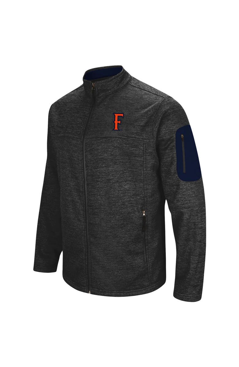 COLOSSEUM Men's Colosseum Heathered Charcoal Cal State Fullerton Titans Anchor Full-Zip Jacket, Alternate, color,