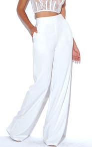 Miss Circle Neverough Wide Leg Stretch Crepe Trousers
