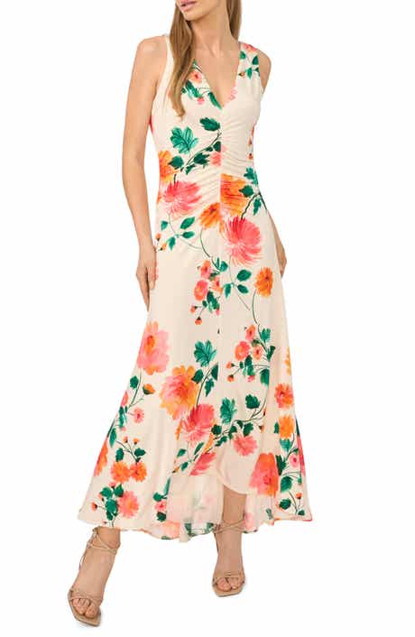 Elizabeth Ruched Sleeveless Maxi Dress