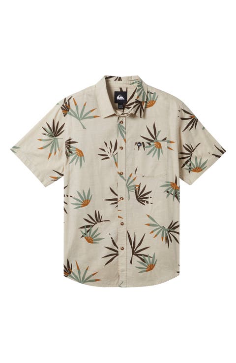 Apero Classic Fit Print Short Sleeve Button-Up Shirt