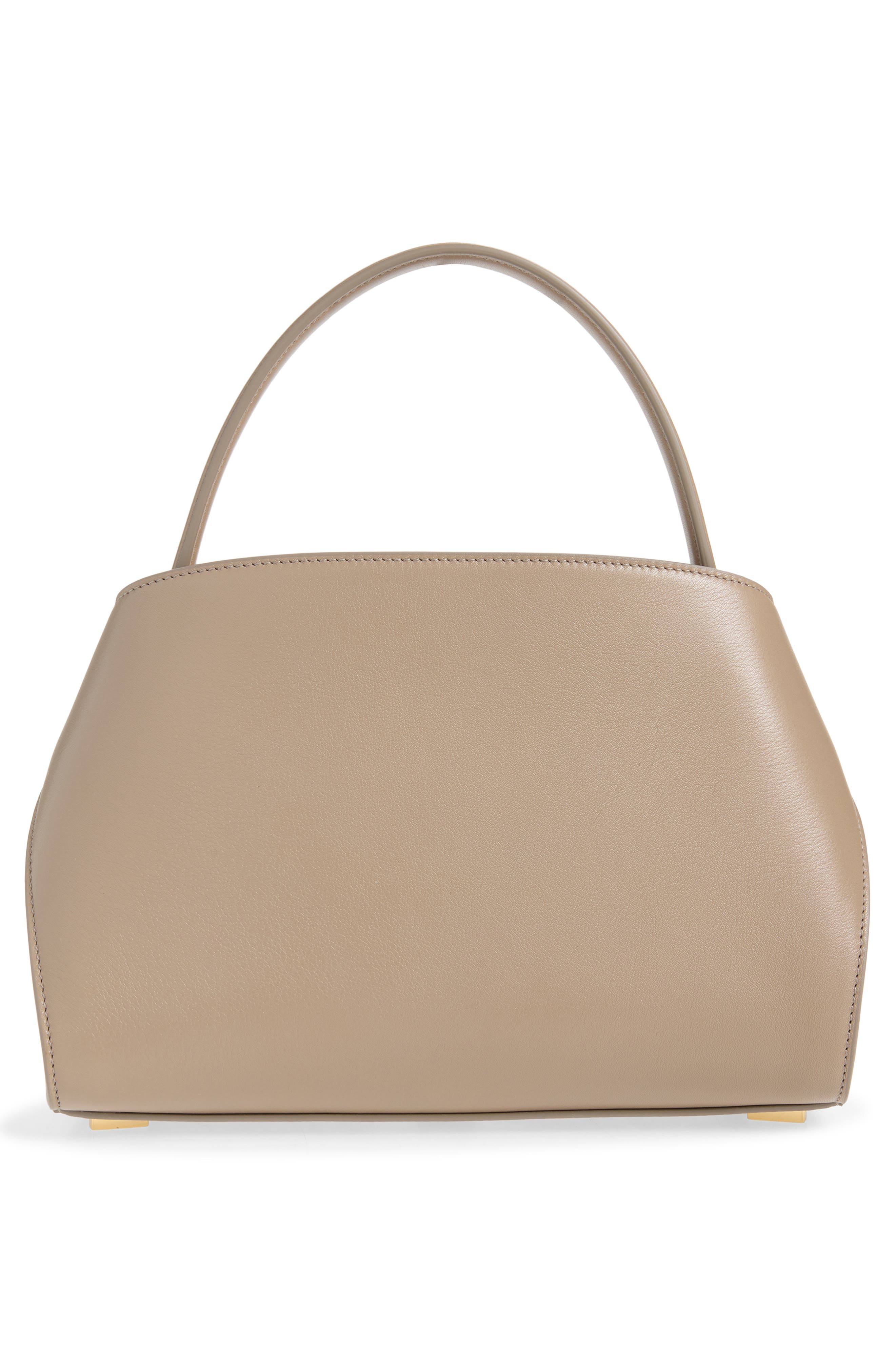 Extra Small Hug Leather Top Handle Bag, Alternate, color, WARM TAUPE DUSTY PINK