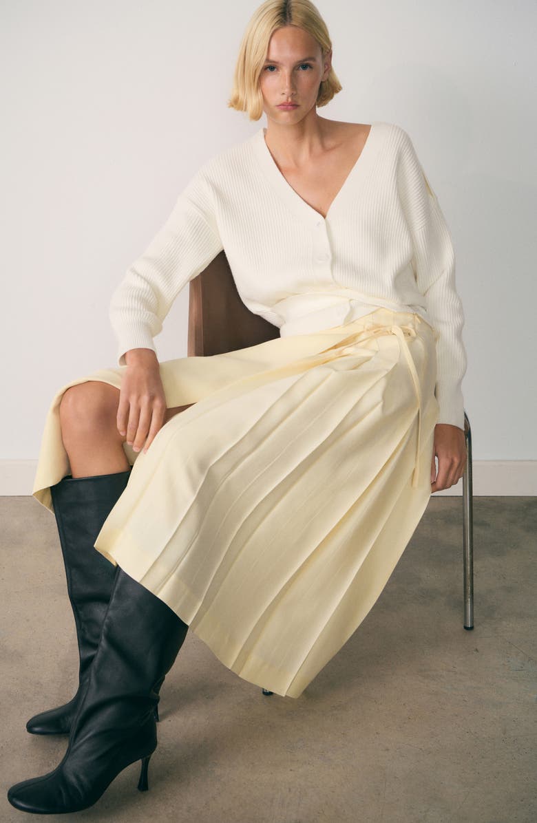 MANGO Button Tab Strap Cardigan, Alternate, color, 