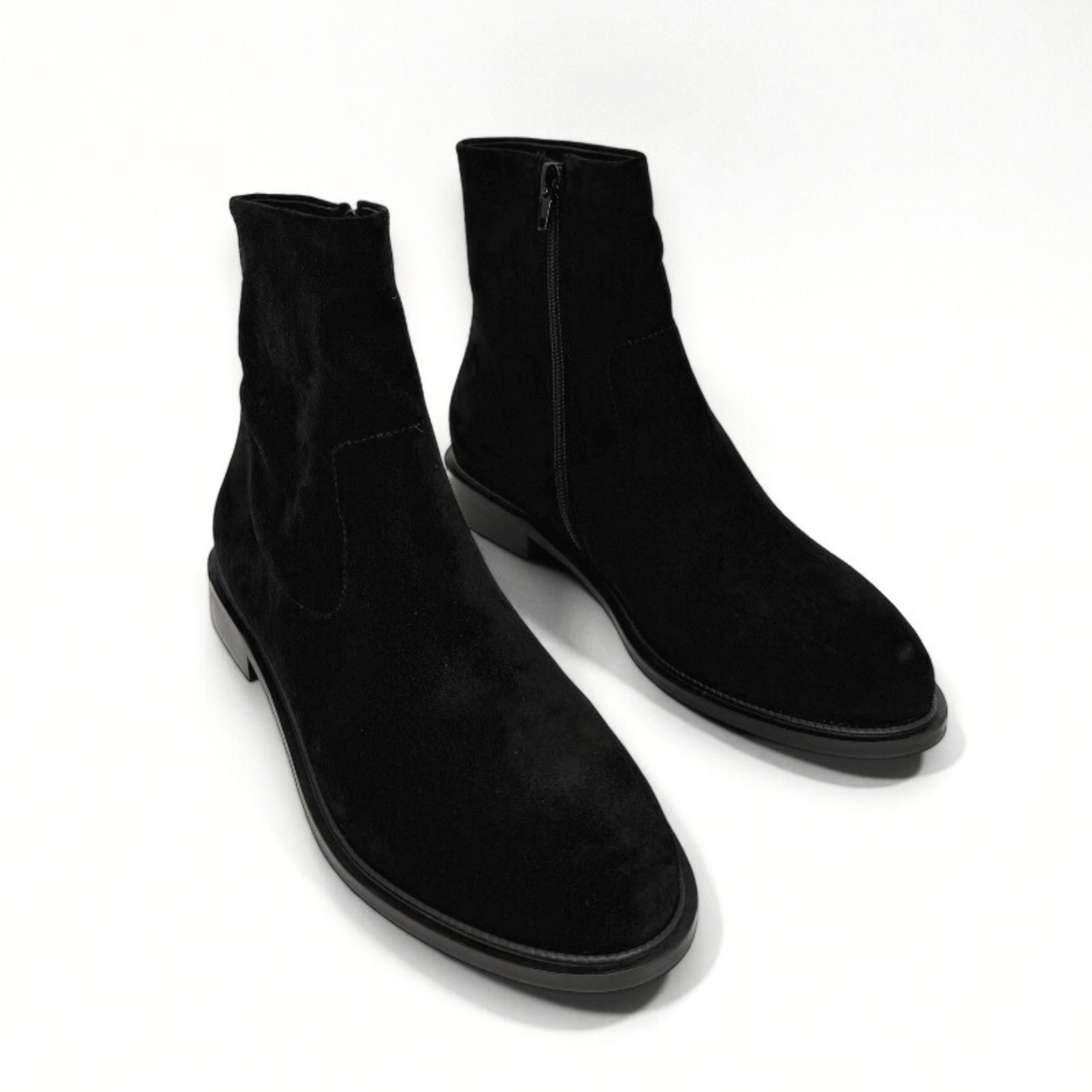 Amie Rafa Flacco Suede Boots, Alternate, color, Black