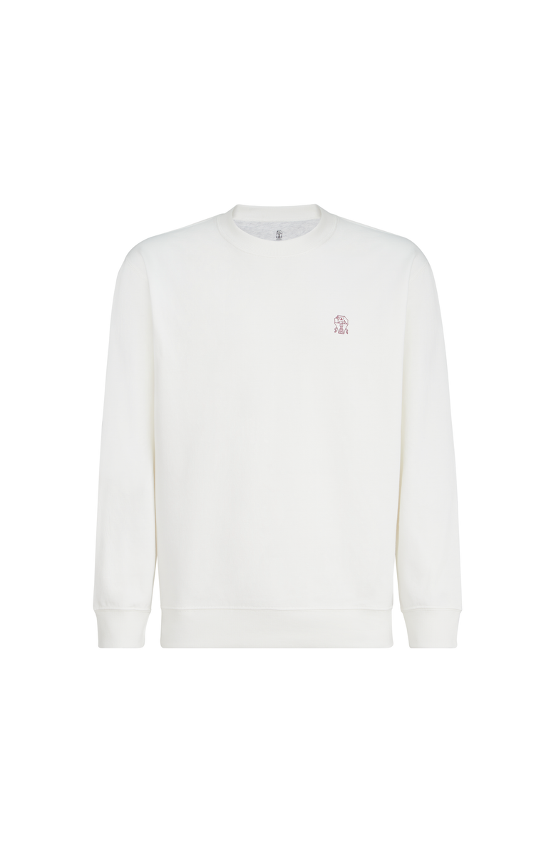 Brunello Cucinelli Cotton French terry sweatshirt, Main, color, Off-White