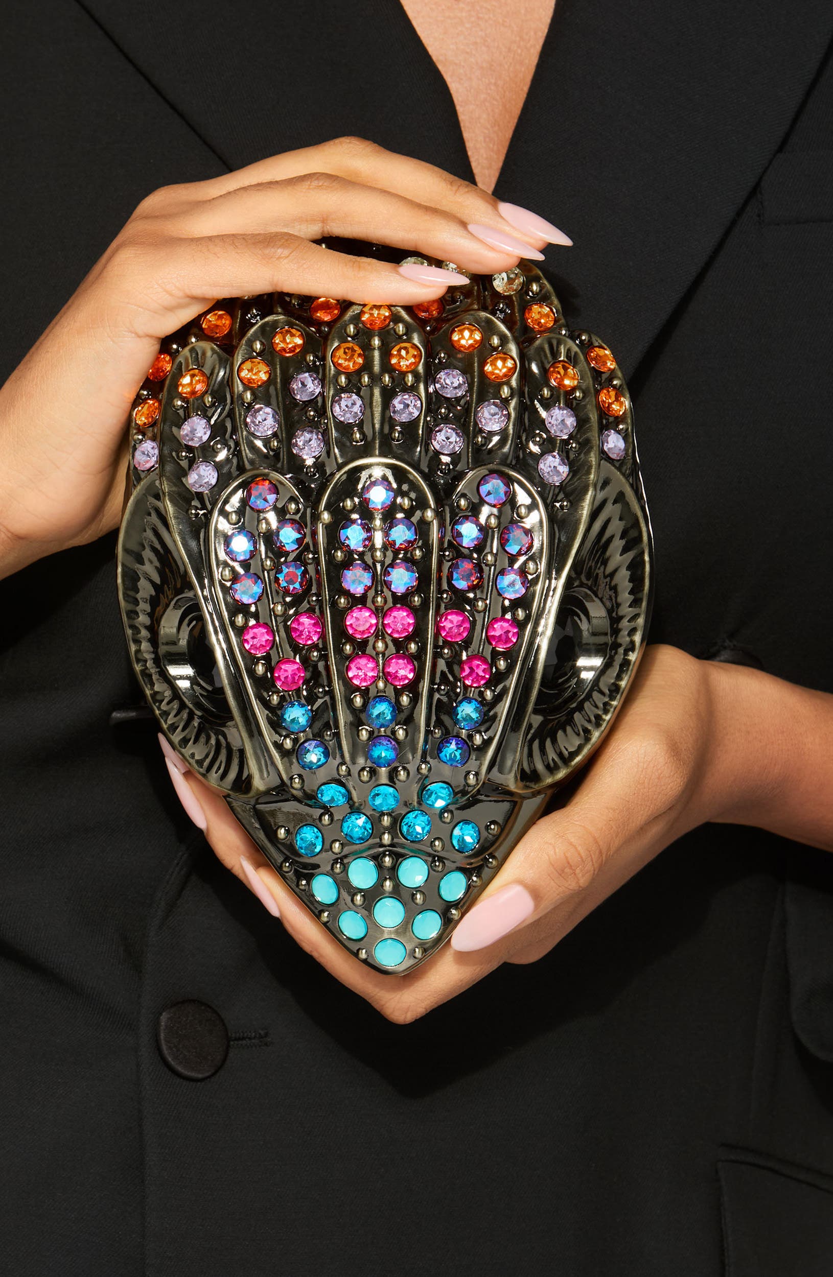 Kurt Geiger London Eagle Head Clutch, Alternate, color, 