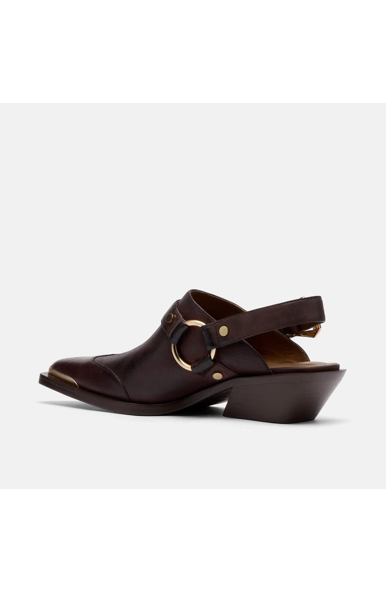 MARC NOLAN Frontier Calf Leather Western Slingbacks, Alternate, color, Brown