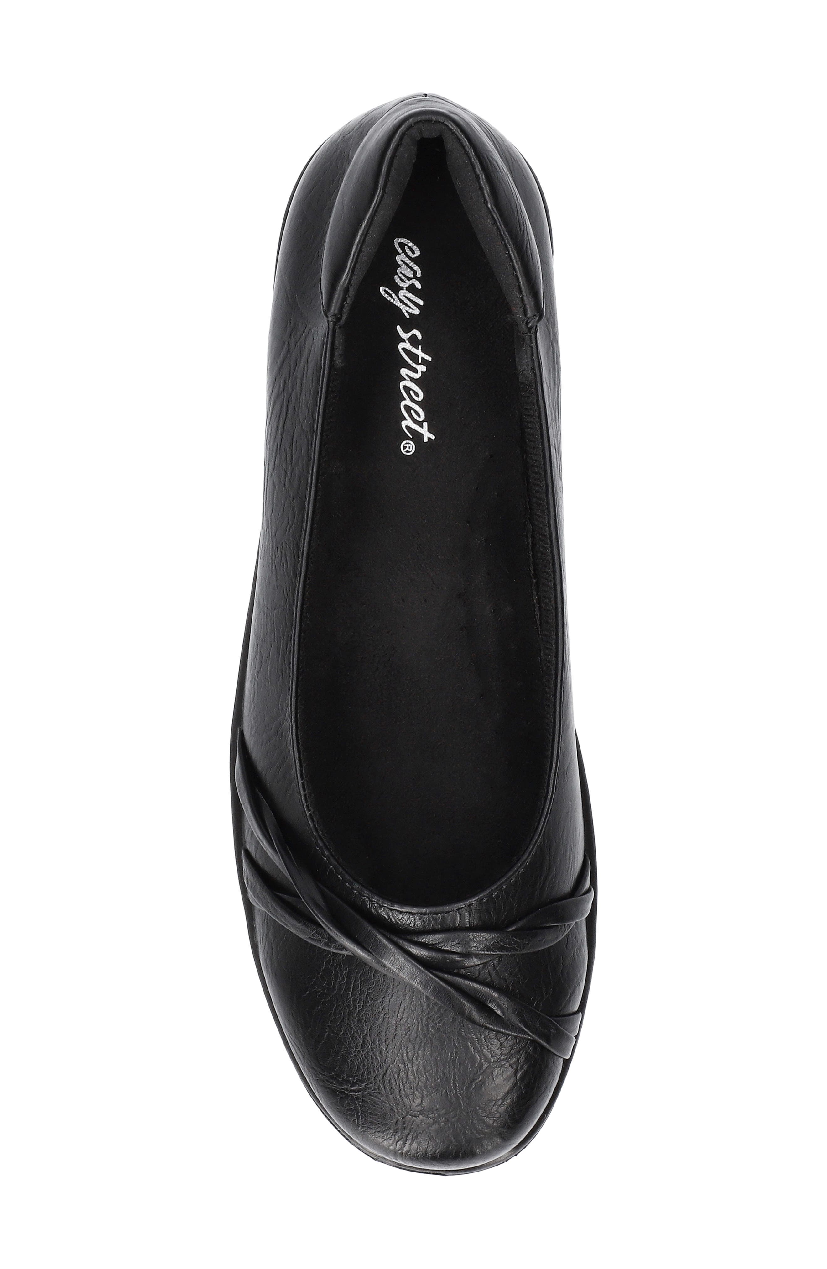 Paulie Faux Leather Flat, Alternate, color, BLACK
