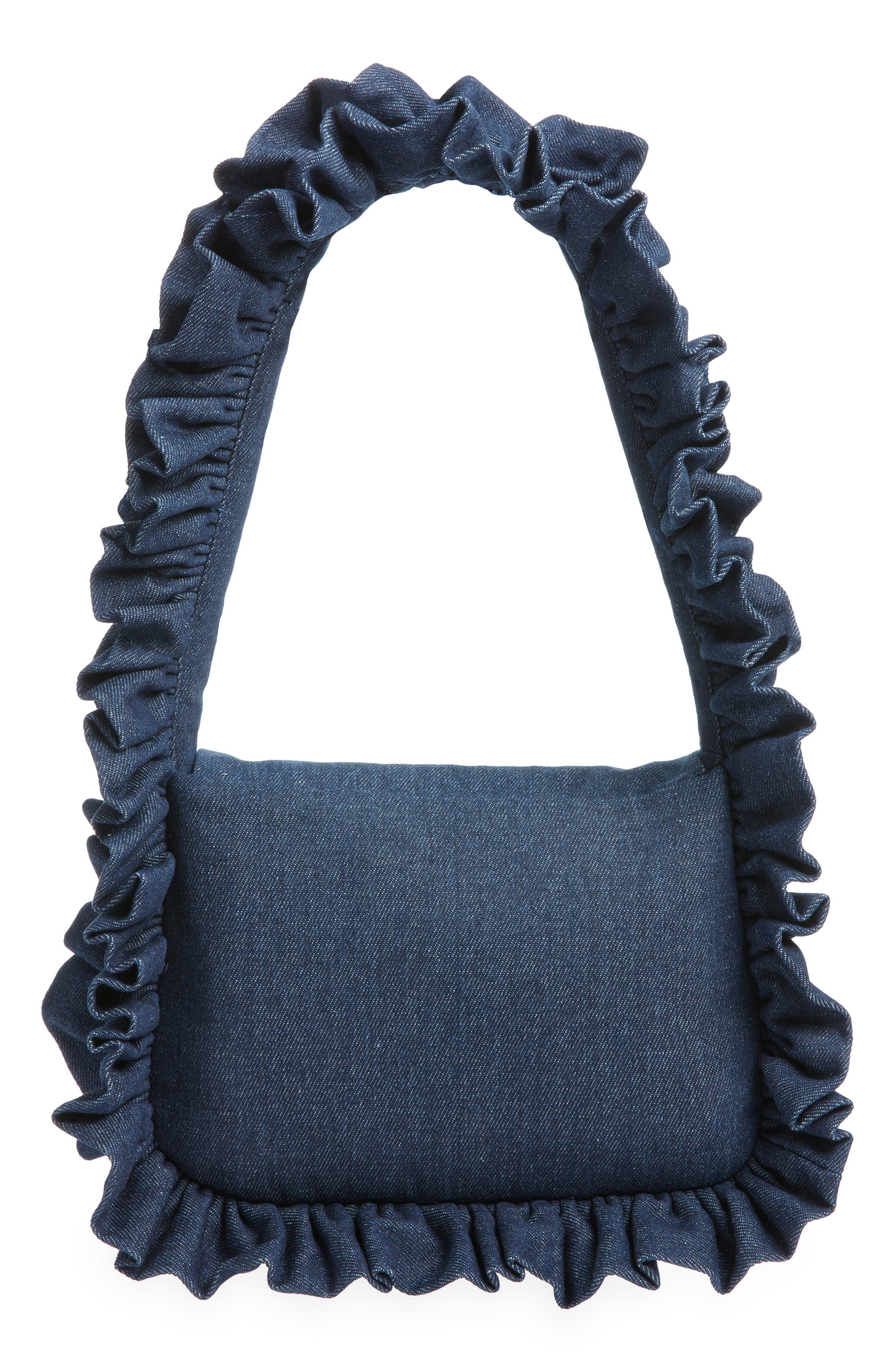 Baggy London Baguette Flap Denim Shoulder Bag, Alternate, color, Denim