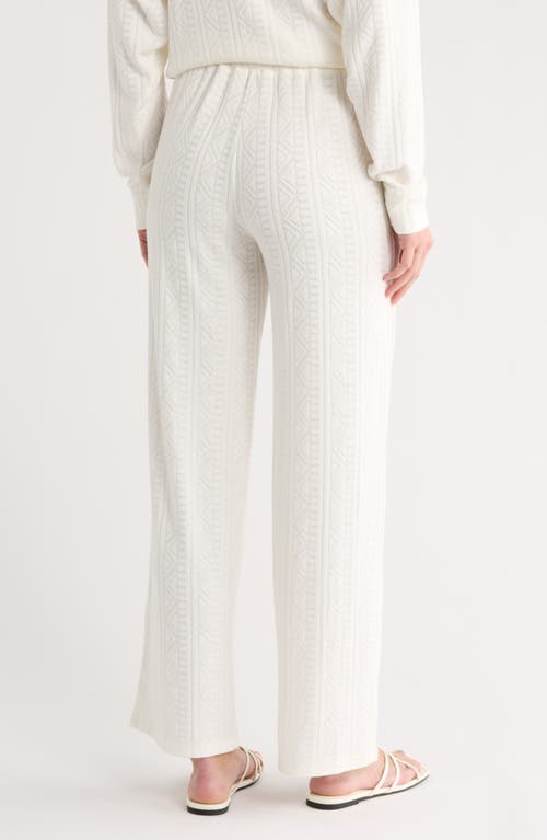 Splendid Textured Knit Pants In White