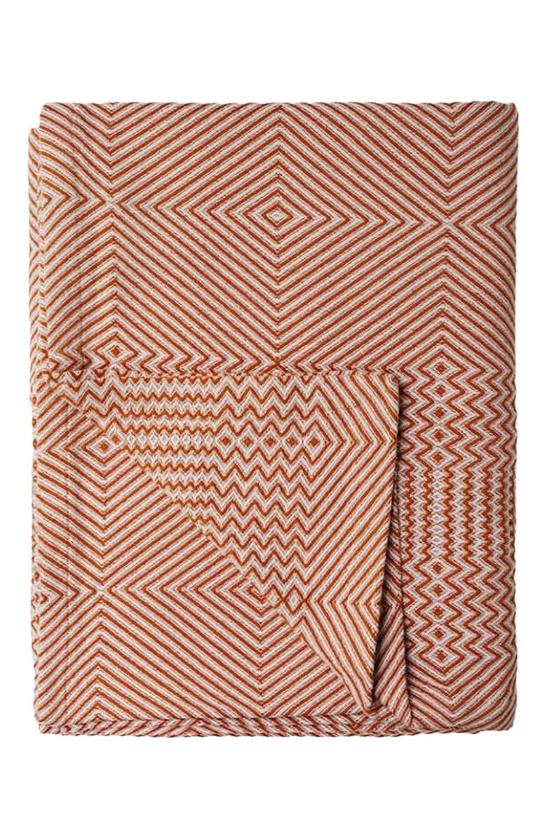 Mungo Throw Cotton Whalebone Blanket, Alternate, color, Copper