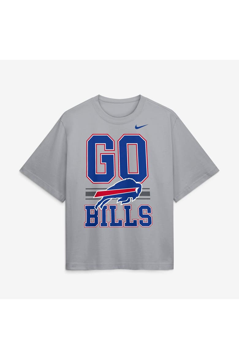 Women's Nike Gray Buffalo Bills Alternate Boxy T-Shirt, Main, color, Gray