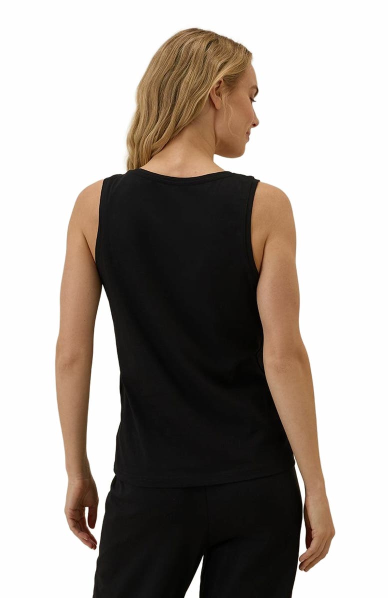 Pact Organic Cotton Luxe Stretch Jersey Tank, Alternate, color, Black
