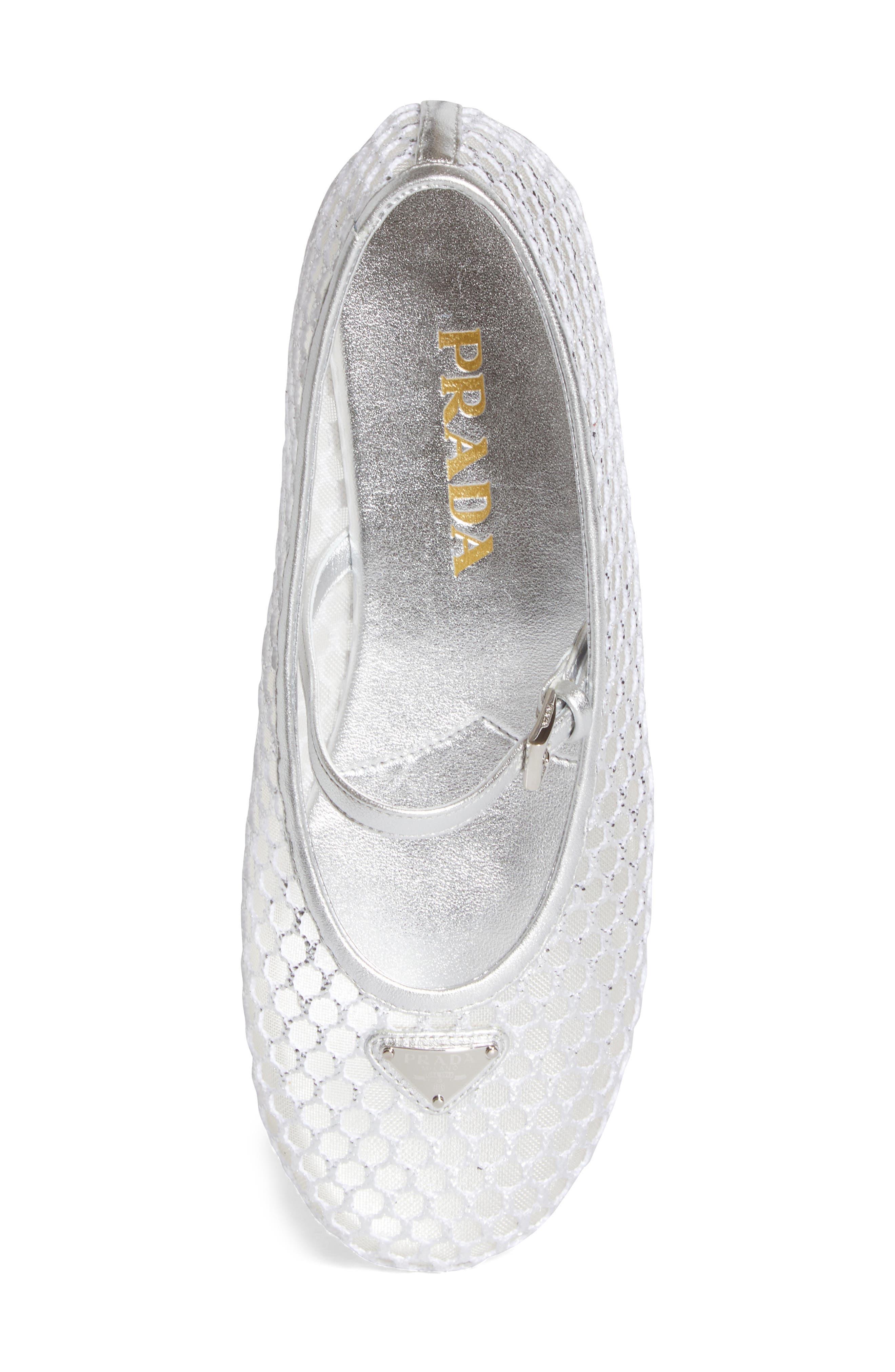 Logo Mesh Mary Jane, Alternate, color, ARGENTO