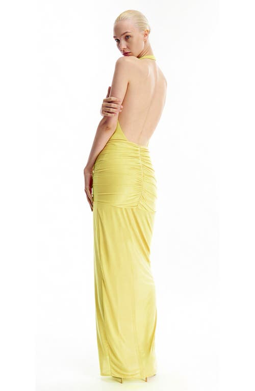 Mother Of All Inaya Collar Maxi Dress In Yellow