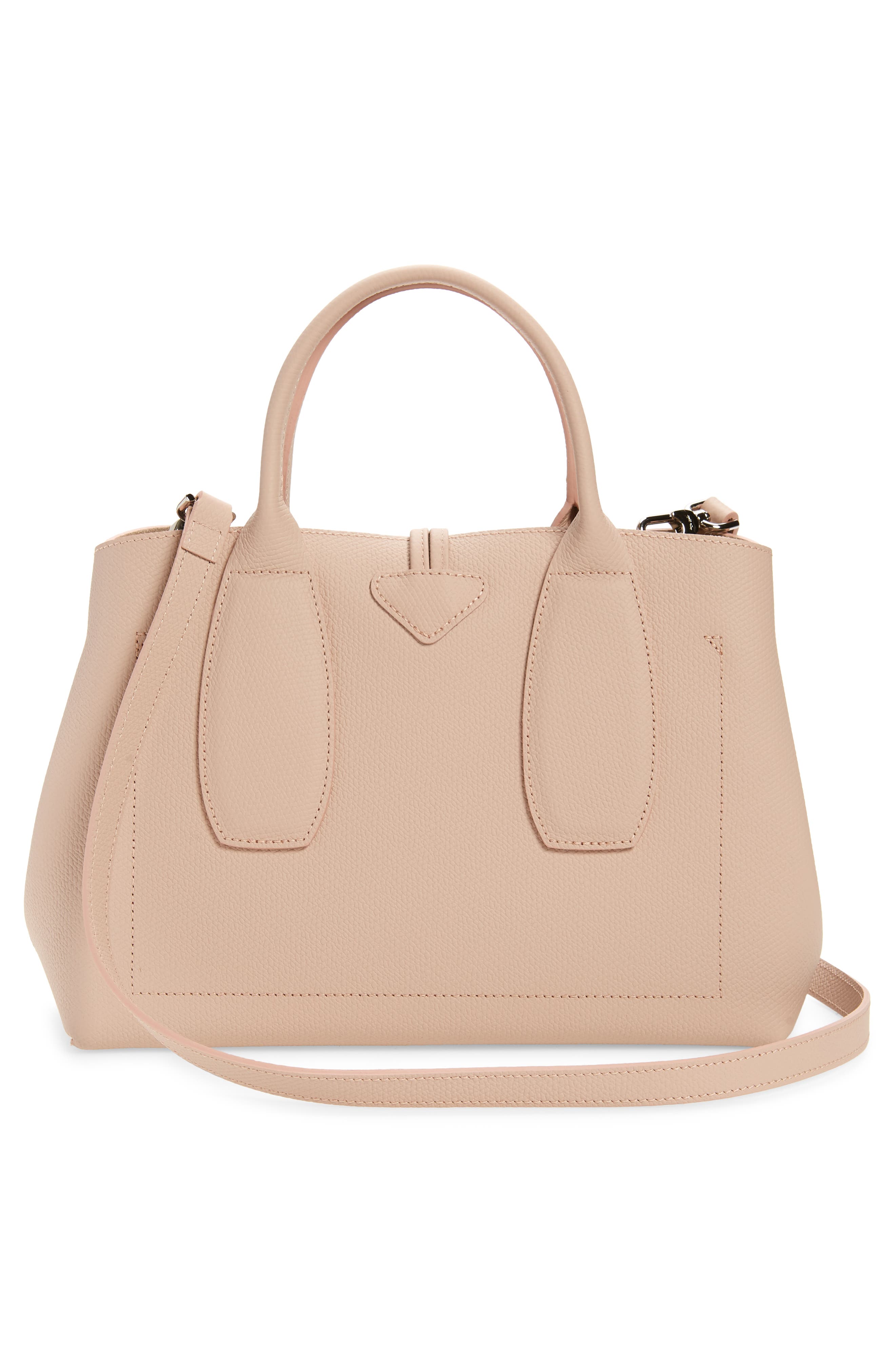 Medium Roseau Leather Tote, Alternate, color, POWDER