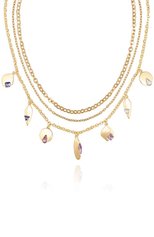 Vince Camuto Set Of 3 Crystal Charm & Chain Necklaces