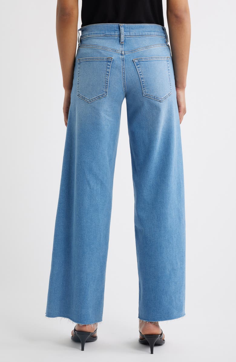 FRAME Low Rise Slim Palazzo Jeans, Alternate, color, Honeymoon Raw Fray