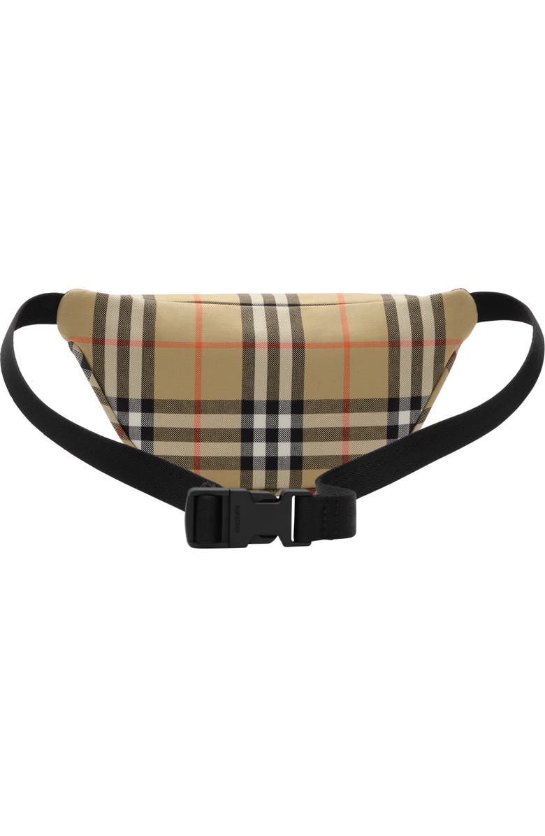 Burberry Check Belt Bag, Alternate, color, Sand Beige