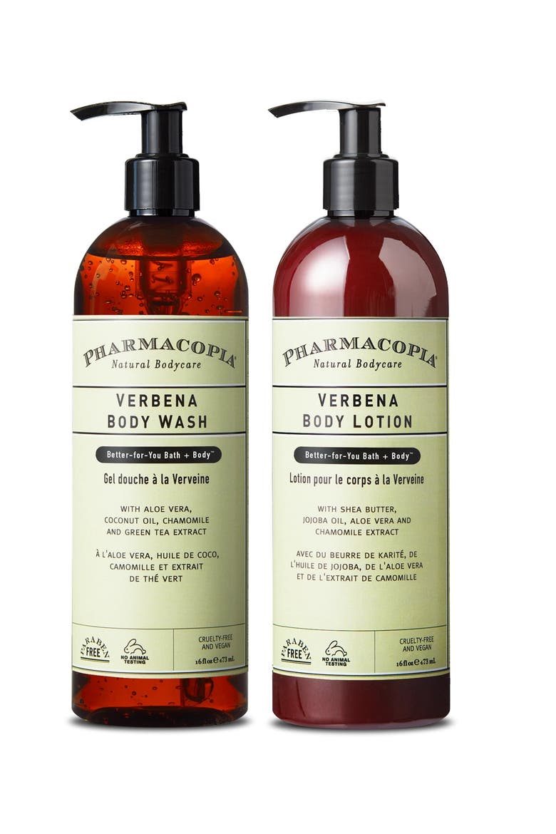 Verbena Body Wash and Lotion Bundle - Balancing Aromatherapy, Main, color, White
