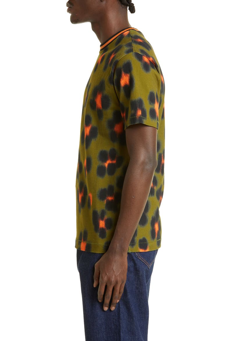 Hana Leopard Print Short Sleeve T-Shirt, Alternate, color, KHAKI