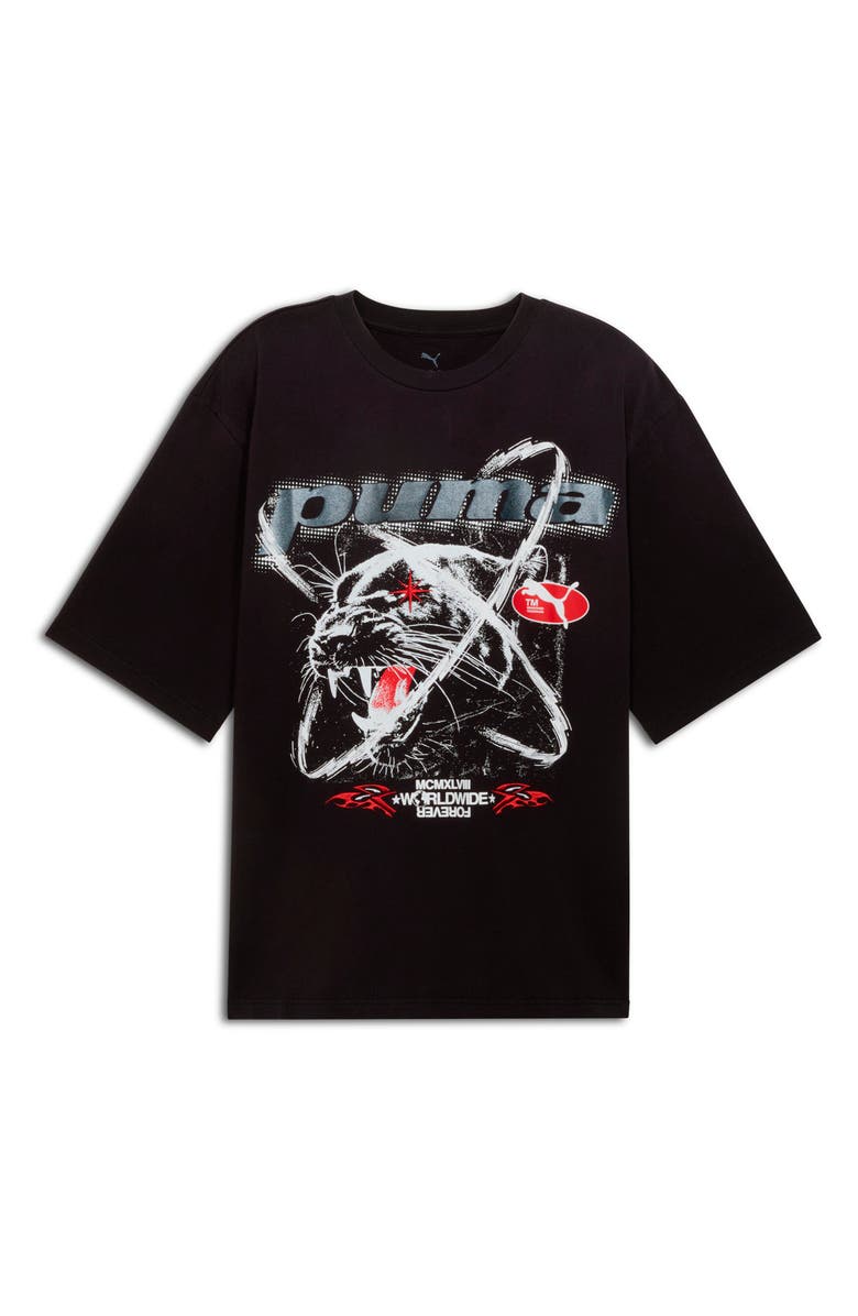 PUMA Tech-X Washed Cotton T-Shirt, Alternate, color, Puma Black