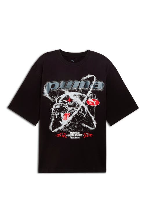 Puma Tech-x Washed Cotton T-shirt In Black