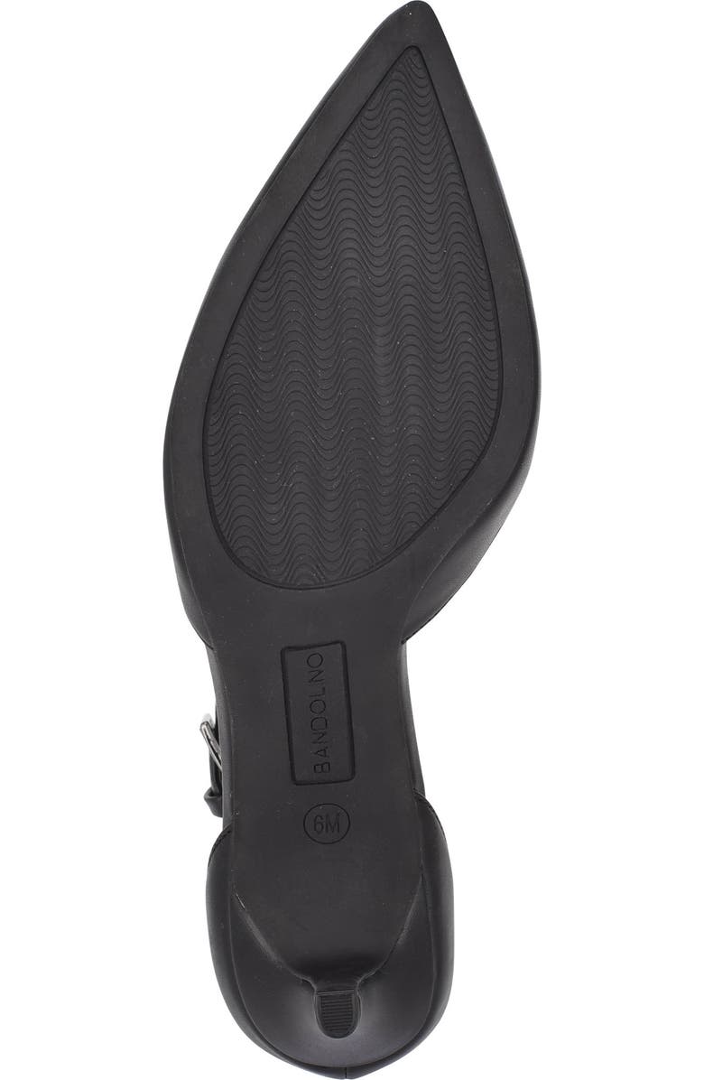 Bandolino Ginata Pointed Toe Ankle Strap Pump, Alternate, color, Black Nappa - Blkll