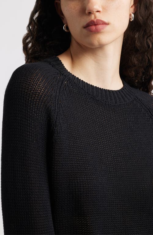 Nordstrom Linen Blend Sweater In Black