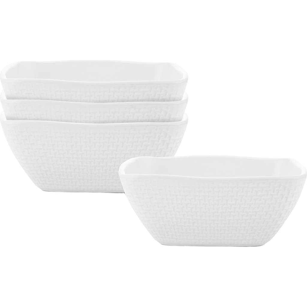 Stone Lain Olivia Stoneware 4-piece Bowl Set In White