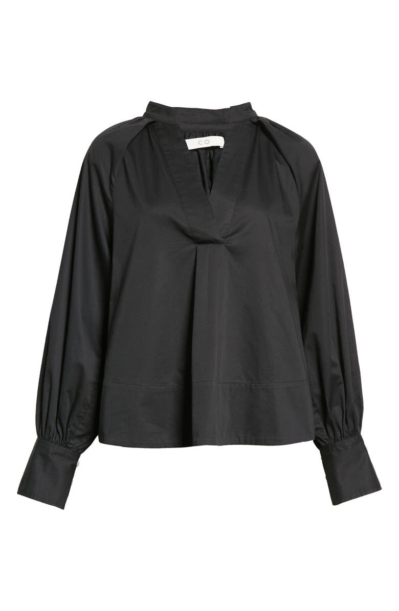 CO Pleated Cotton Poplin Blouse, Alternate, color, 