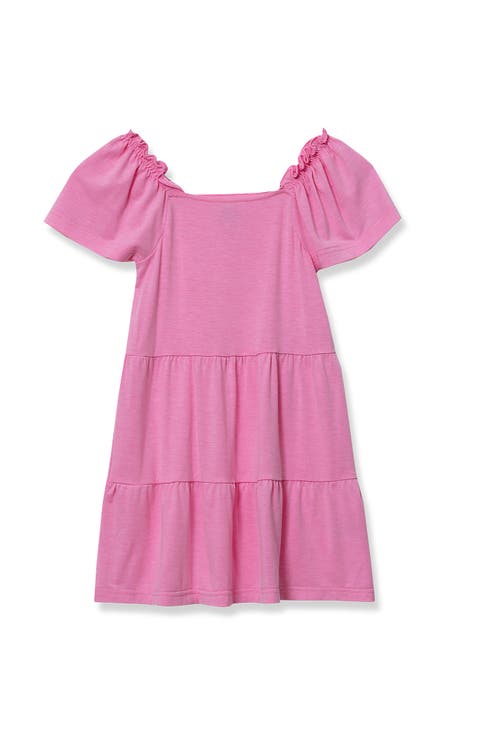 Girls Short Sleeve Tiered Tunic Top