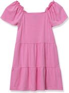 Lands' End Girls Short Sleeve Tiered Tunic Top