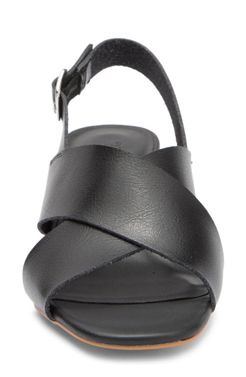 Nordstrom Rack Lyon Block Heel Slingback Sandal In Black