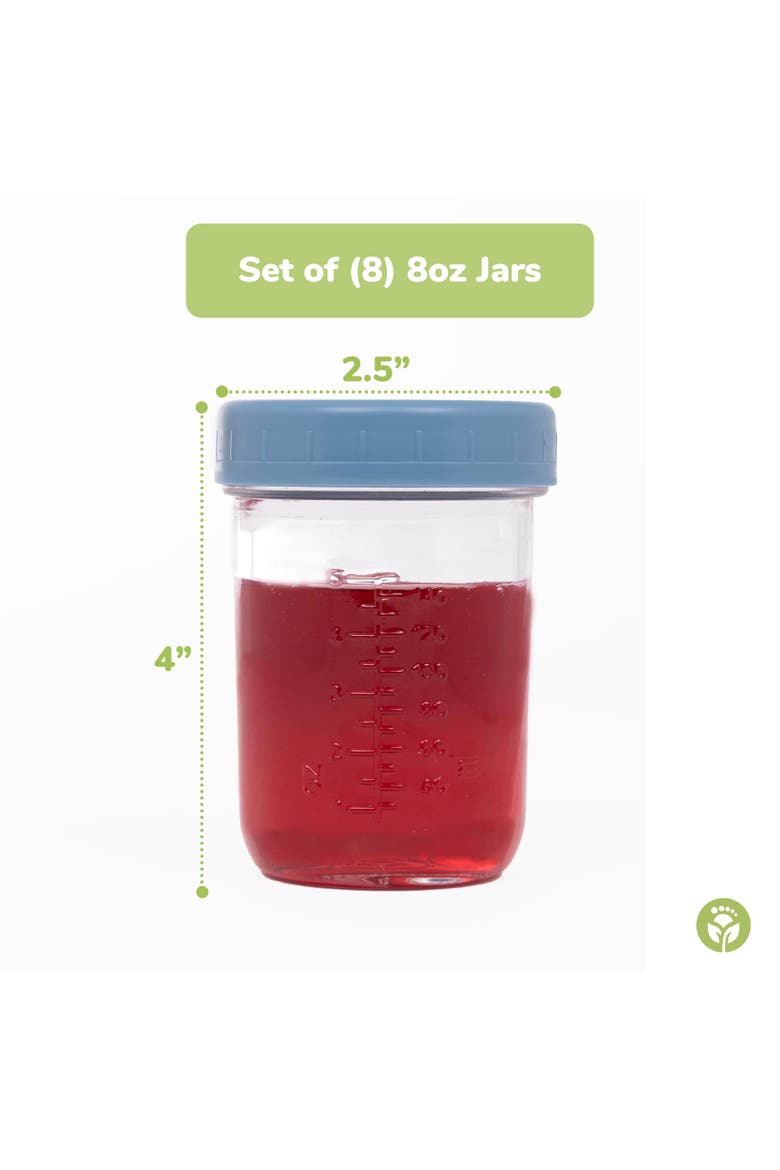 Glass Baby Food Storage Jars w/ Lids, Alternate, color, Pastel Blue/Mint/Purple/Pink