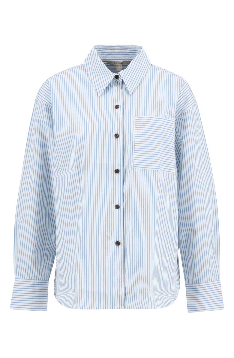 Barbour Polly Stripe Button-Up Shirt, Alternate, color, Chambray Stripe