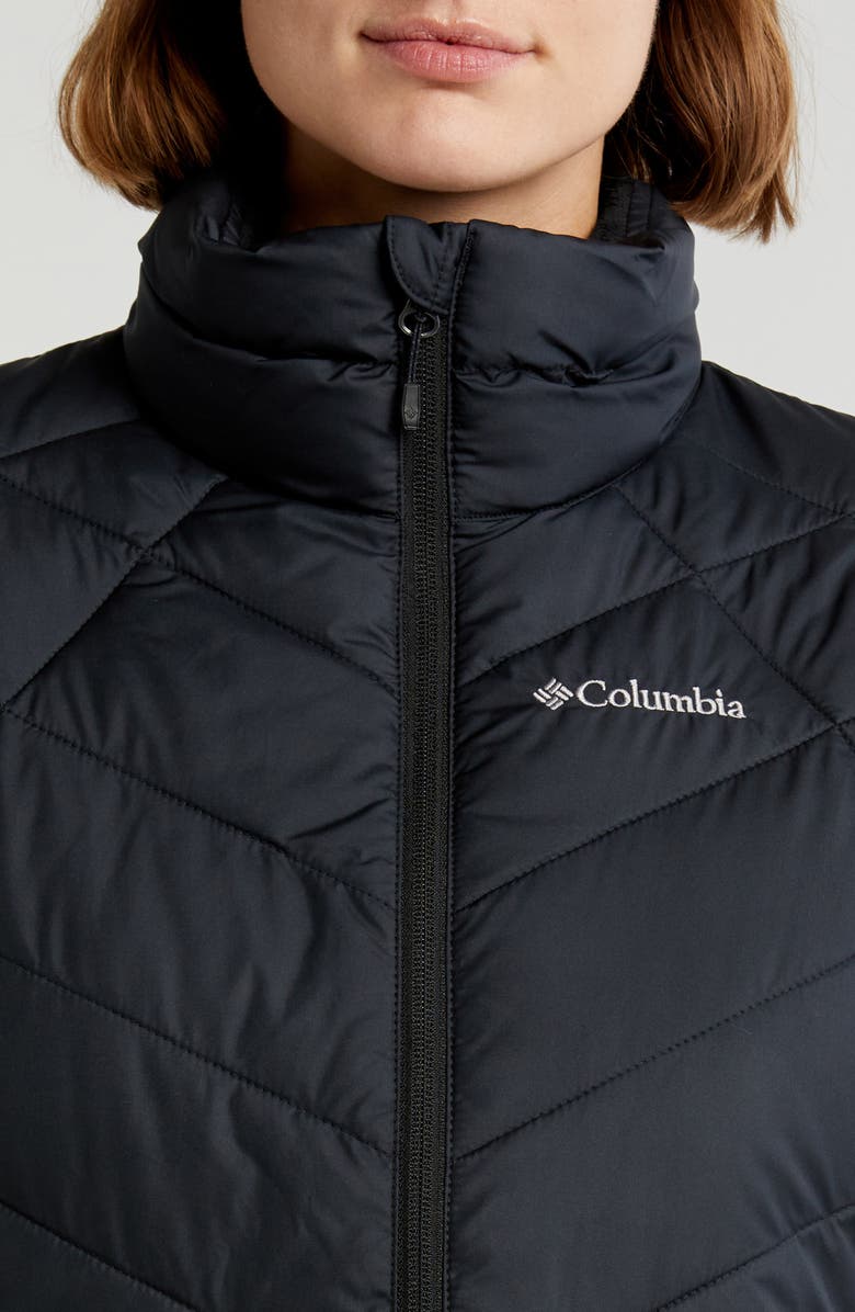 Columbia Heavenly Water Resistant Insulated Coat, Alternate, color, Black