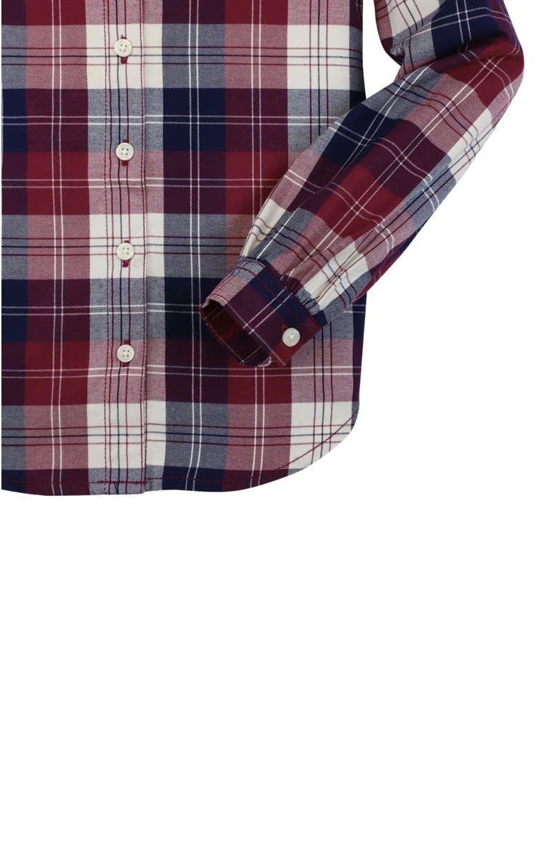 Hope & Henry Baby Girls' Ruffle Collar Shirt, Infant, Alternate, color, Berry Tartan