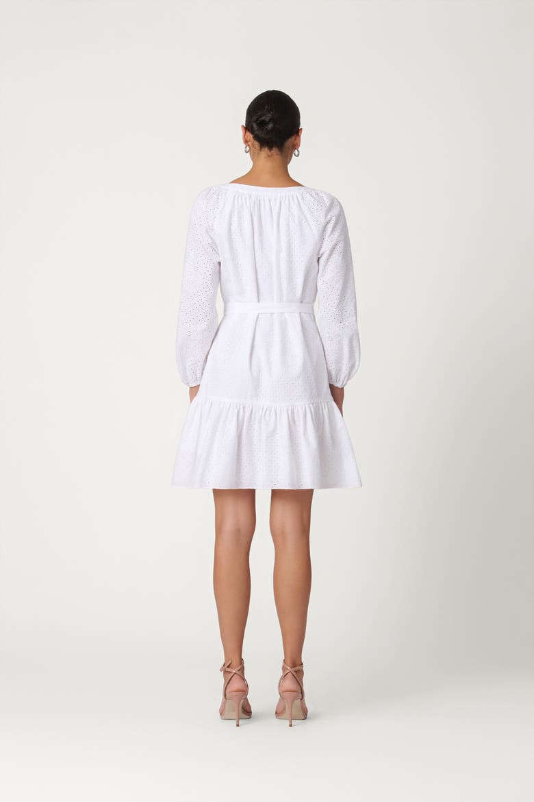 Classic Cotton Eylet Andi Dress, Alternate, color, Optic