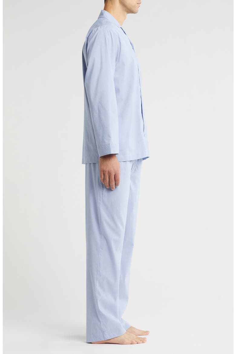 Plaid Poplin Pajamas, Alternate, color, BLUE CHAMBRAY