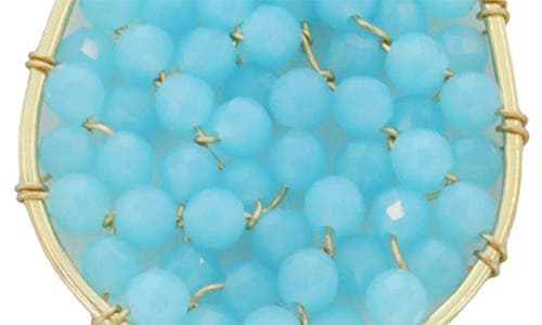 Panacea Stone Beaded Teardrop Earrings In Blue