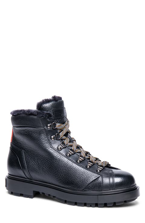 Genuine Shearling Lug Sole Boot (Men)