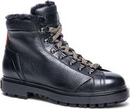 Santoni Genuine Shearling Lug Sole Boot