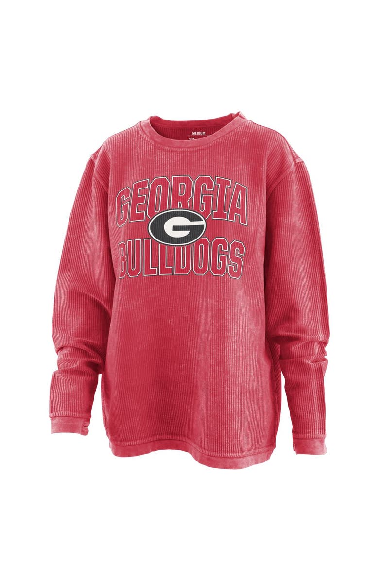 PRESSBOX Women's Pressbox Red Georgia Bulldogs Maxima Oversized Pullover Sweatshirt, Alternate, color, 