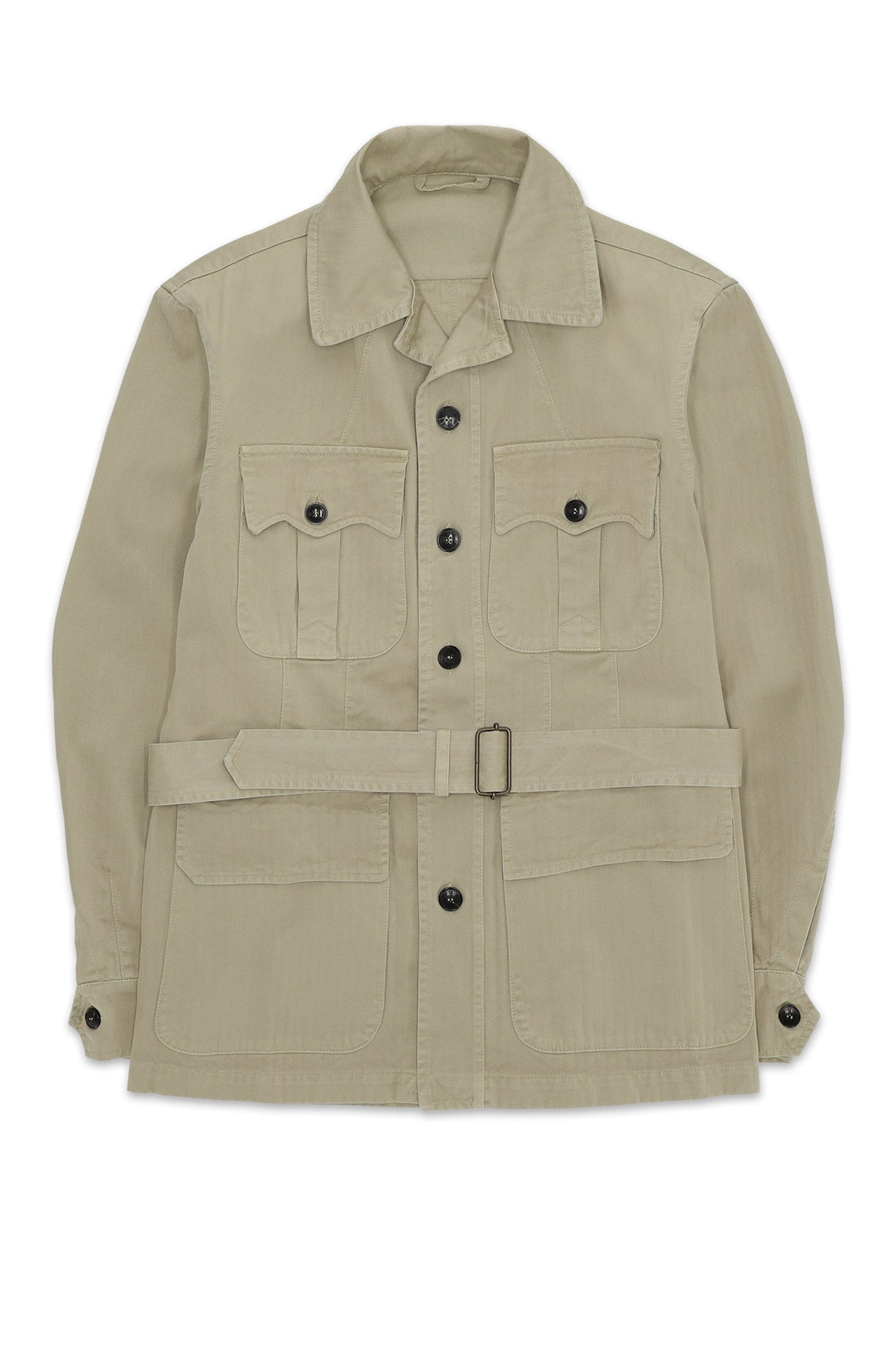 Clint Herringbone Cotton Sahariana Jacket - image 3