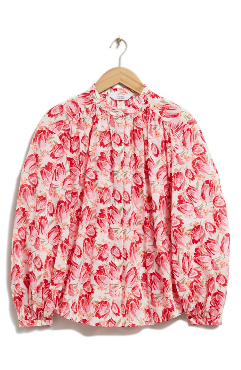 & Other Stories Tulip Print Cotton Top, Alternate, color,