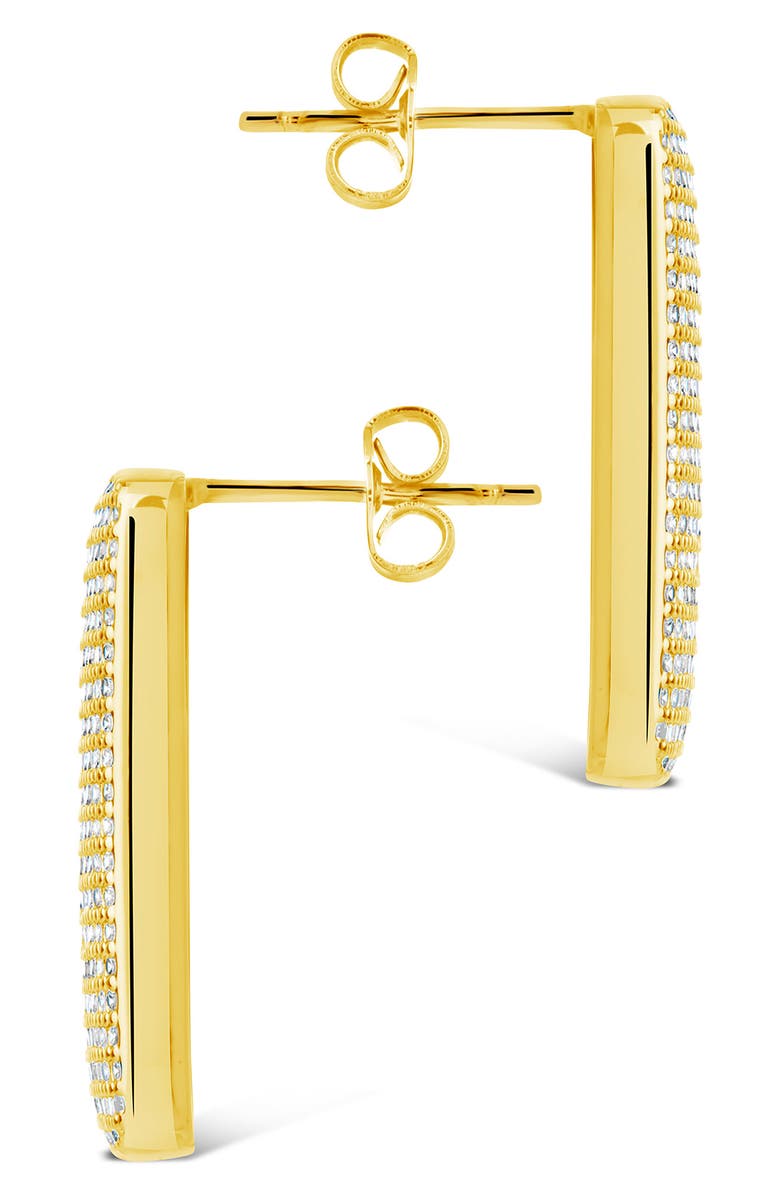 Sterling Forever Beignet Cubic Zirconia Stud Earrings, Alternate, color, Gold