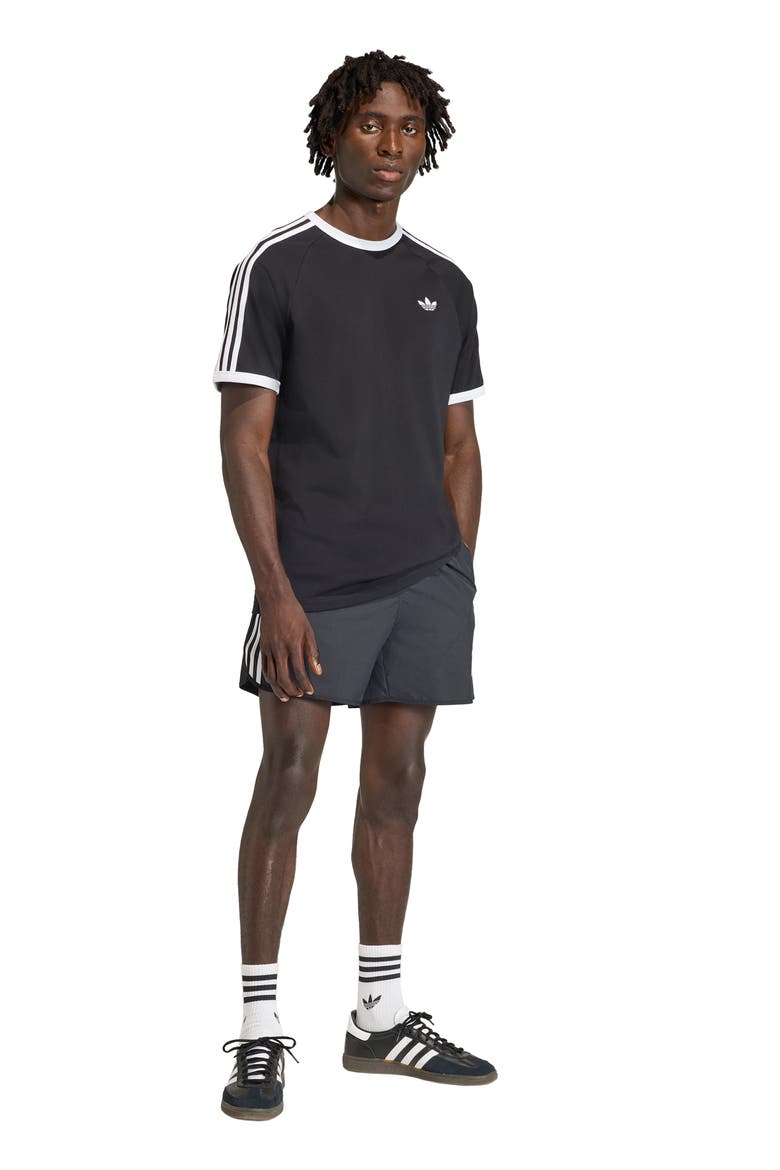 3-Stripes Cotton T-Shirt, Alternate, color, BLACK