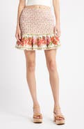 FARM Rio Floral Print Miniskirt