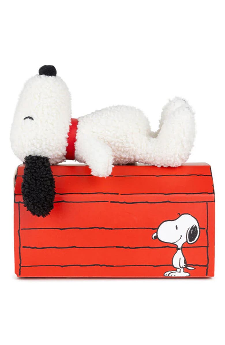Bon Ton Toys x Peanuts<sup>®</sup> Tiny Snoopy Quilted Stuffed Animal & Dog House Gift Box Set, Main, color, Cream
