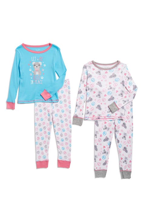 Kids' Assorted 2-Pack Peace Puppy Fitted Two-Piece Pajamas (Toddler)